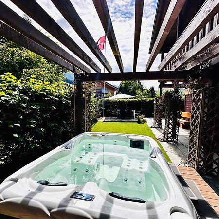 The Swiss Paradise 2 Apartment With Garden, Whirlpool, And Mountain Panorama Wirzweli Eksteriør billede