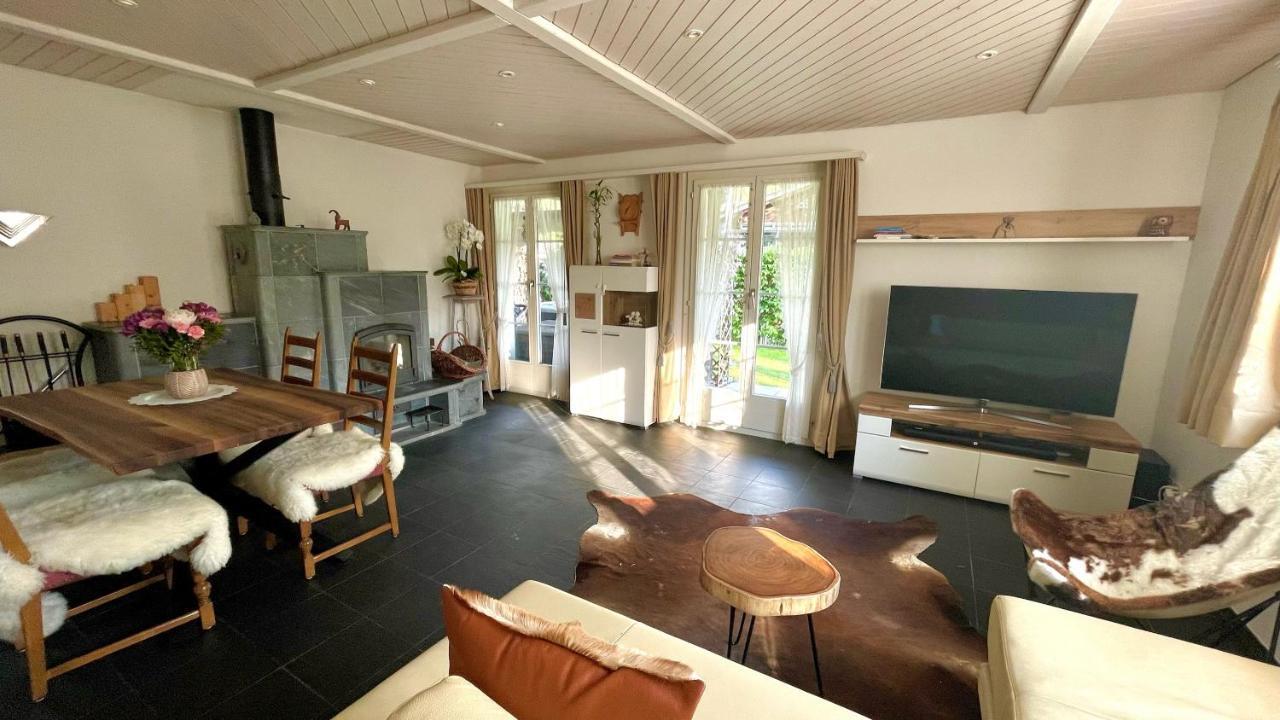 The Swiss Paradise 2 Apartment With Garden, Whirlpool, And Mountain Panorama Wirzweli Eksteriør billede