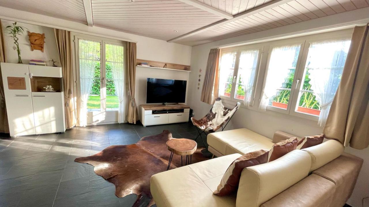 The Swiss Paradise 2 Apartment With Garden, Whirlpool, And Mountain Panorama Wirzweli Eksteriør billede